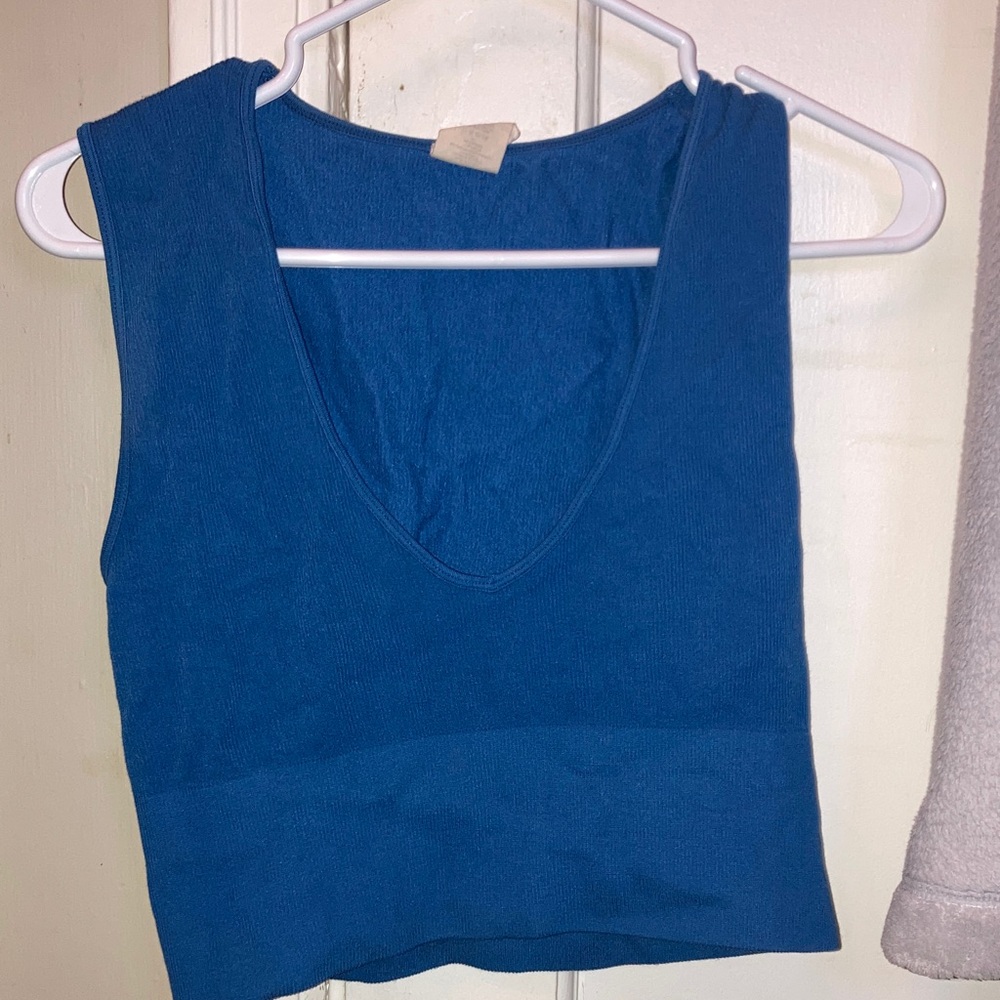 Chic Blue Women's Crop Top